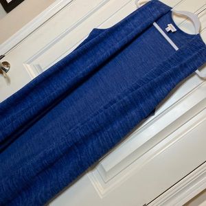 LulaRoe Joy. Blue heathered pattern. Size large.